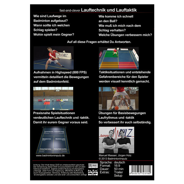 Badminton DVD fast-and-clever Lauftechnik